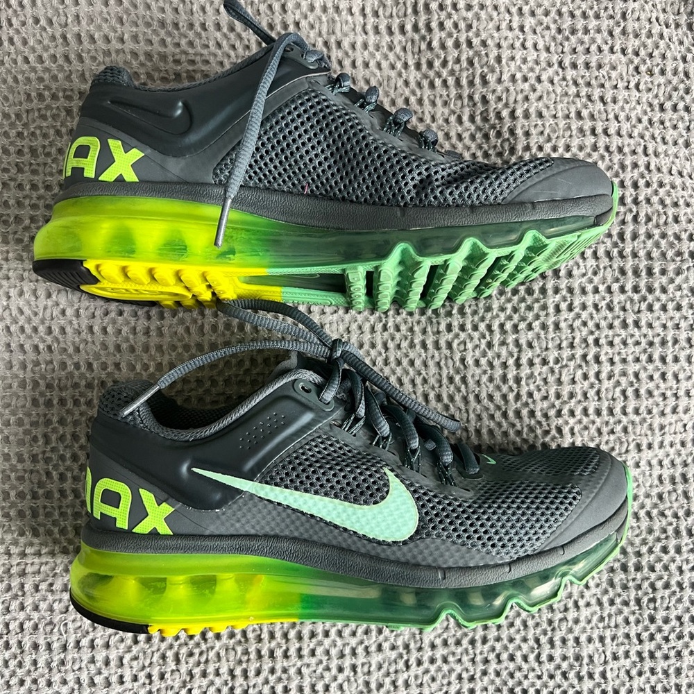 Nike Air Max Gray with Neon Green Accents